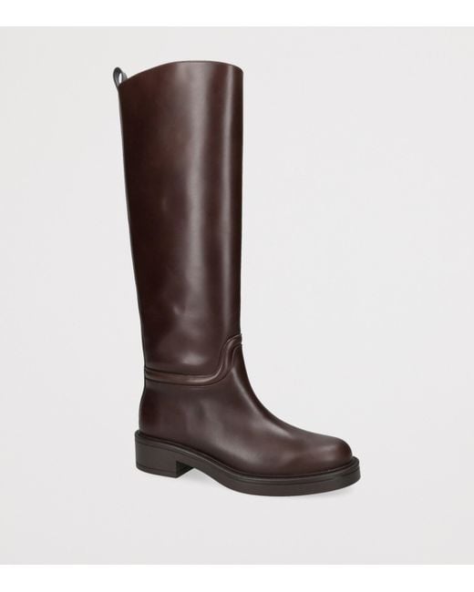 Stuart Weitzman Brown Leather Celia Riding Boots