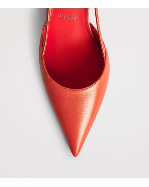 Christian Louboutin Red Miss Z Sling Nappa Leather Slingback Pumps 60
