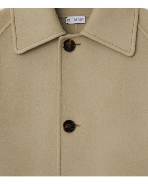 Burberry Natural Wool-cashmere Car Coat