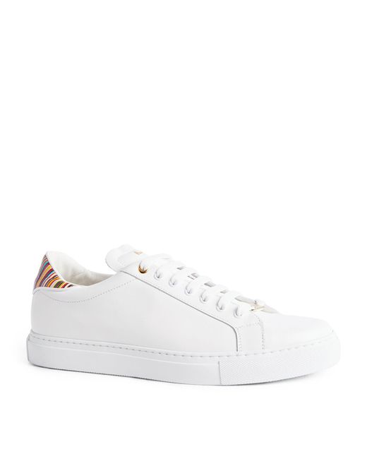 Paul Smith White Leather Signature Stripe Beck Sneakers for men