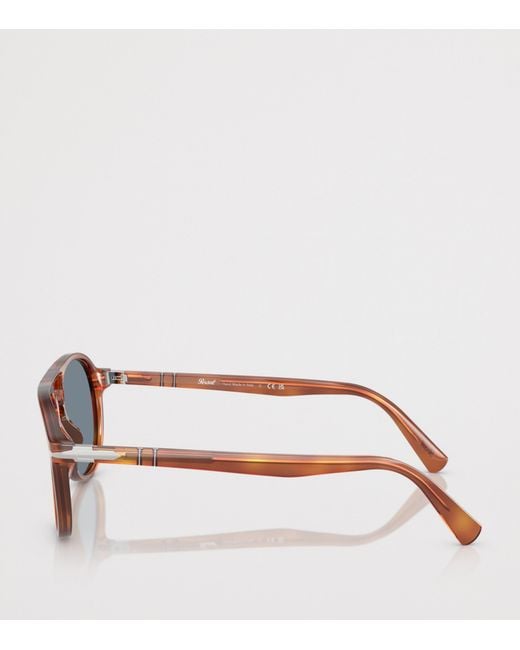 Persol Blue Acetate Pilot Sunglasses