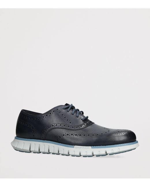 Cole Haan Blue Stitchlite Zerøgrand Remastered Oxford Shoes for men