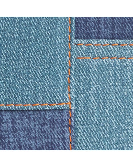 COMME DES GARÇONS PLAY Blue Lambskin Denim-Patch Wallet for men