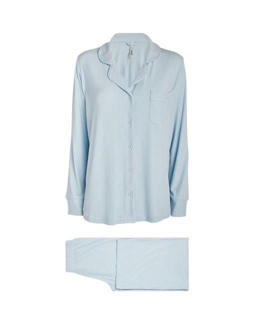 Skims Blue Soft Lounge Pyjama Set