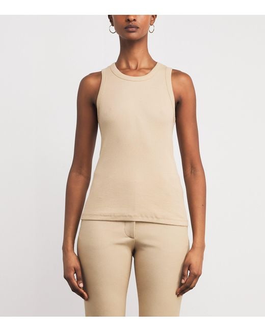 Joseph Natural Stretch-Cotton Yeux Tank Top