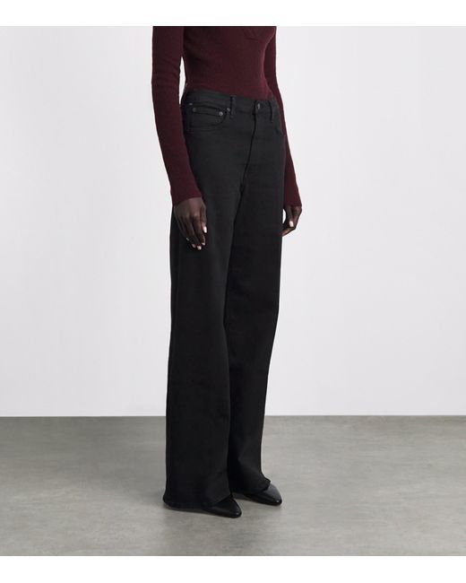 Citizens of Humanity Black Lyra Wide-Leg Jeans