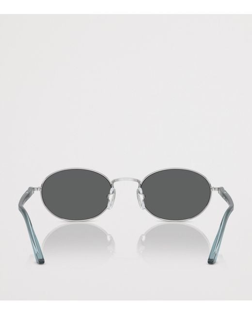 Persol Gray Ida Oval Sunglasses