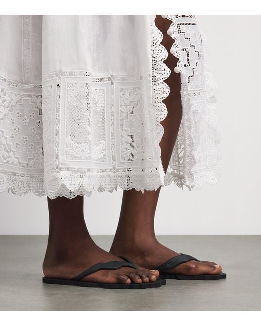 Zimmermann Black Seafoam Flip Flops