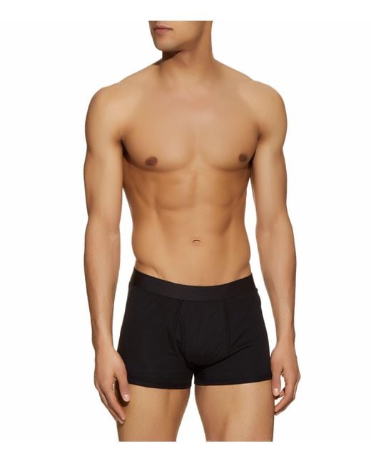 Sunspel Black Low-Rise Trunks for men