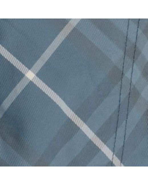 Burberry Blue Check Swim Shorts for men