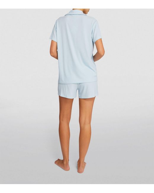 Skims Blue Soft Lounge Short Pyjama Set