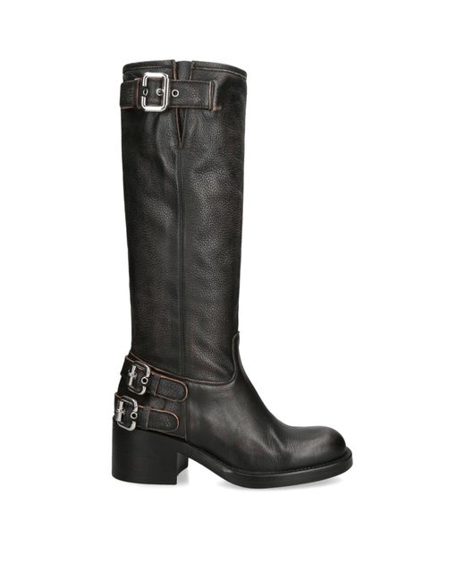 Chloé Black Leather Dakota Boots 60