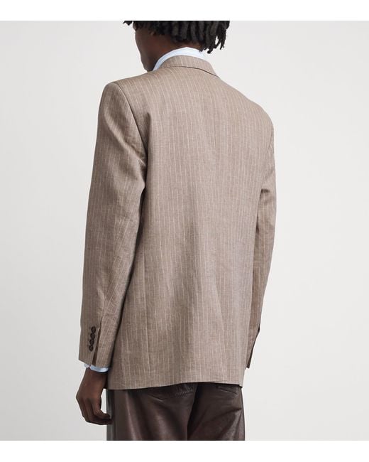 sunflower Brown Linen-Wool Show Blazer for men