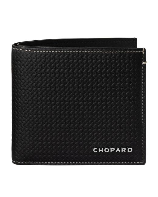 Chopard Black Small Leather Racing Bifold Wallet for men