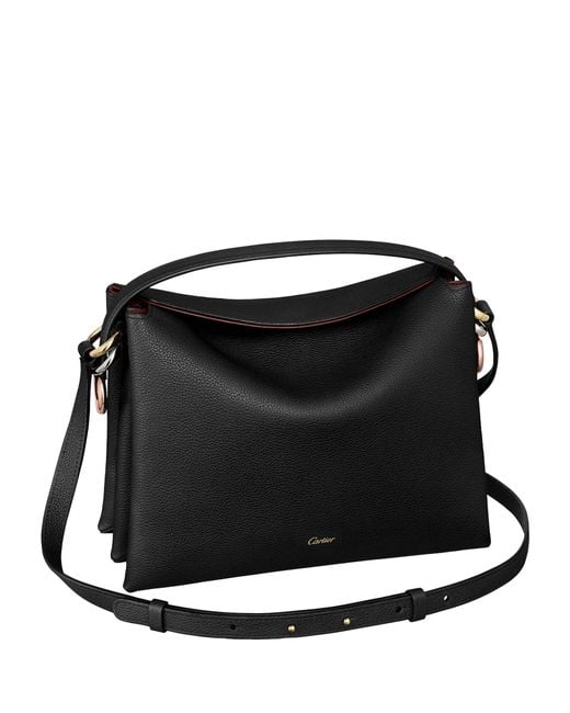 Cartier Black Calfskin Trinity Shoulder Bag