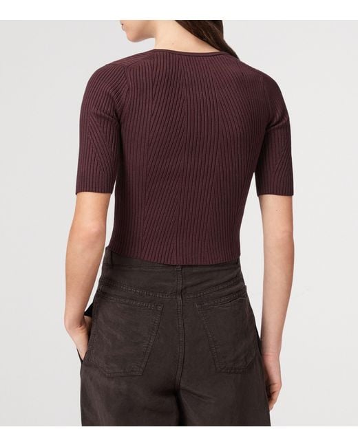 AllSaints Purple Cruz Hally Top