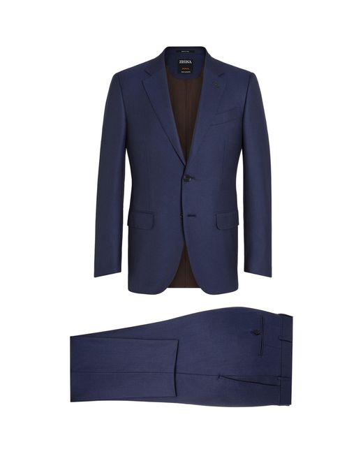 Zegna Blue Oasi Cashmere Single-breasted Suit for men
