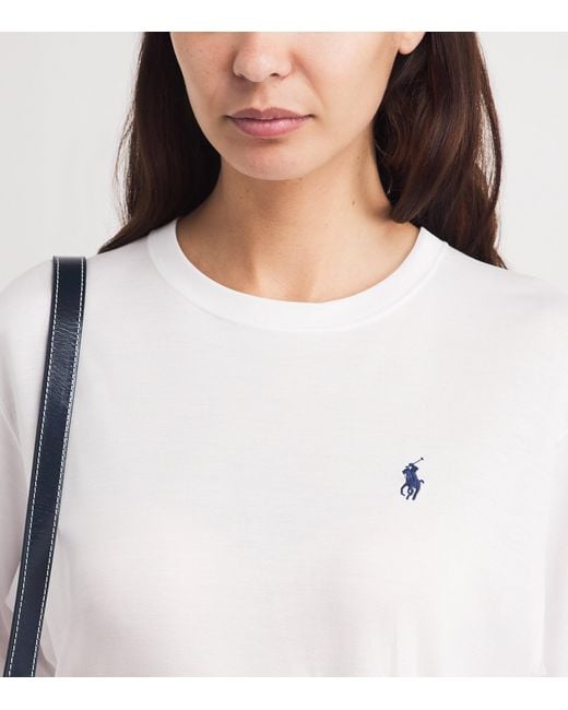 Polo Ralph Lauren White Twist-Detail Maxi T-Shirt Dress