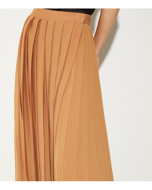 MAX&Co. Brown Jersey Pleated Maxi Skirt