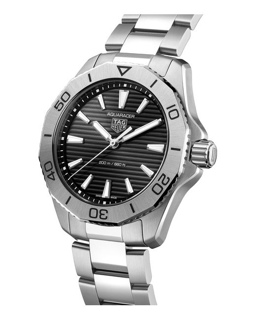 Tag Heuer Metallic Stainless Steel Aquaracer Watch 43mm for men