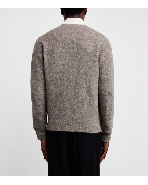 Barena Gray Alpaca-Blend Cardigan for men