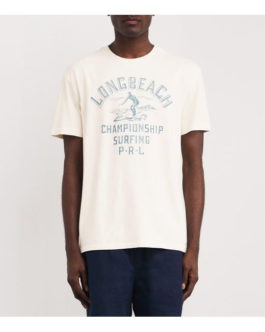 Polo Ralph Lauren White Cotton Long Beach T-Shirt for men
