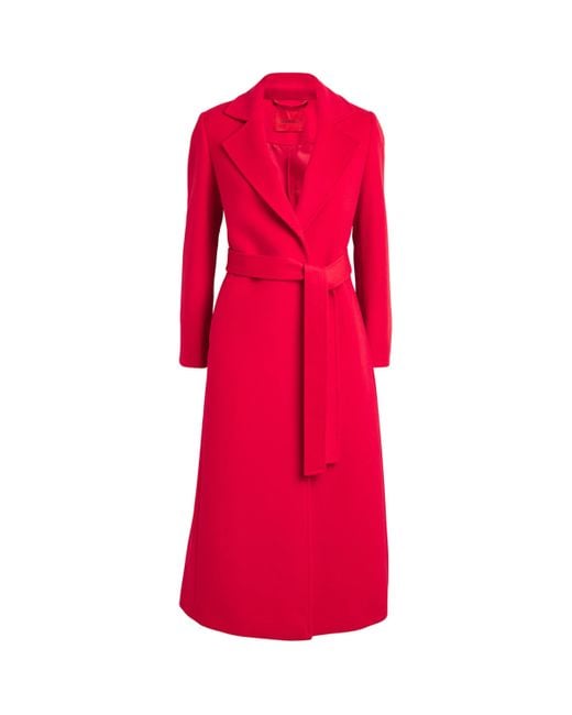 MAX&Co. Red Virgin Wool Longrun Coat