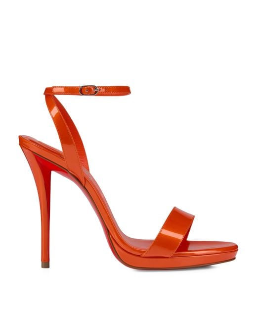 Christian Louboutin Red Miss Z Patent Leather Queen Sandals 120