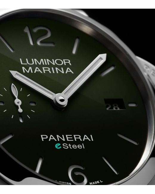 Panerai Green Stainless Steel Luminor Marina Watch 44mm for men
