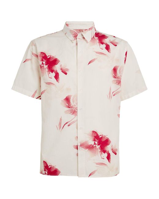 Vince Pink Floral Short-sleeve Shirt for men