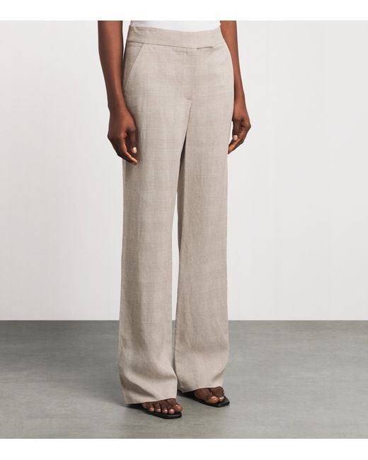Veronica Beard Gray Plaid Broderick Trousers