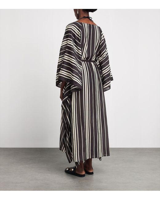 Tory Burch Black Cotton-Silk Kaftan