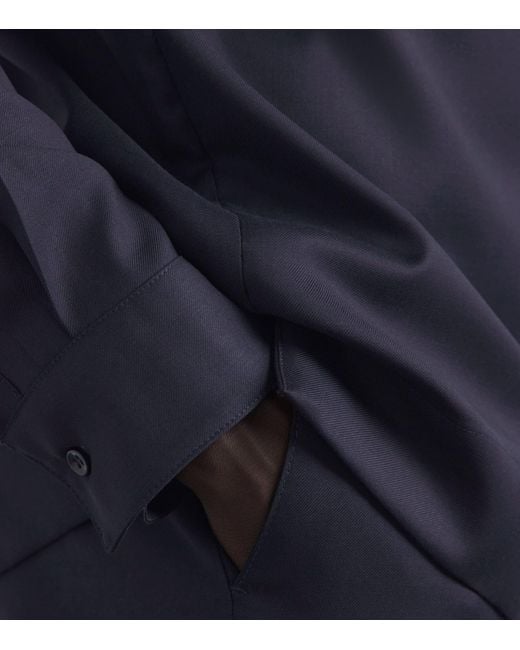 Paul & Shark Blue Virgin Wool Overshirt for men