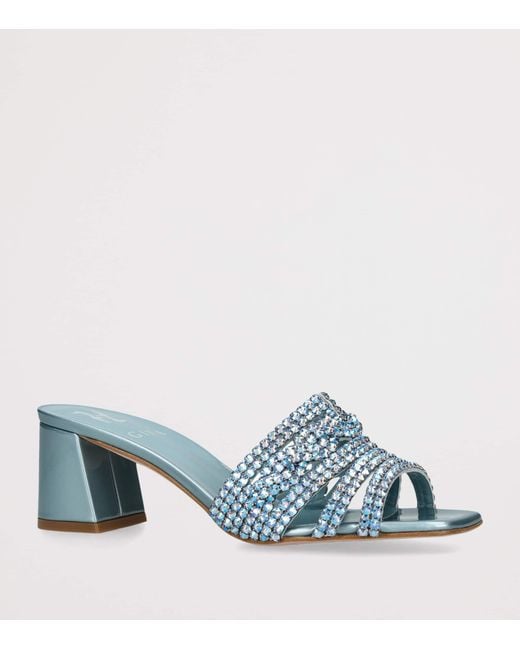 Gina Blue Crystal Utah Mules 50