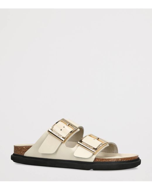Birkenstock White Leather Arizona Sandals