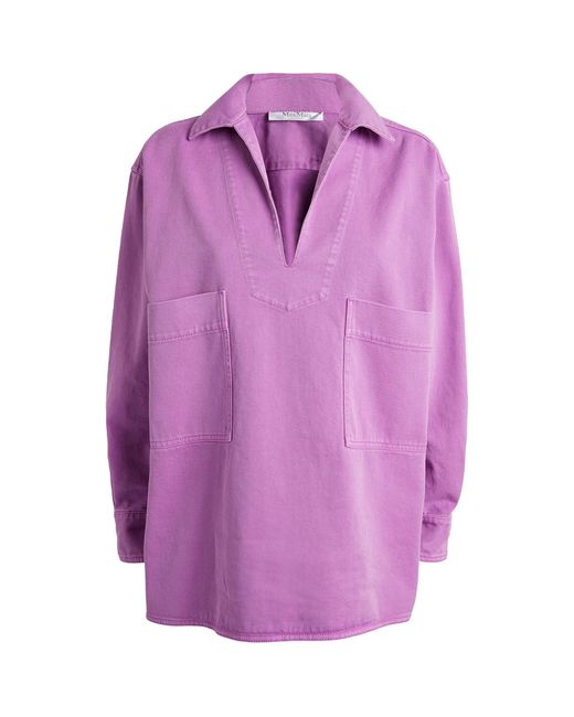 Max Mara Purple Oversized Loretta Shirt
