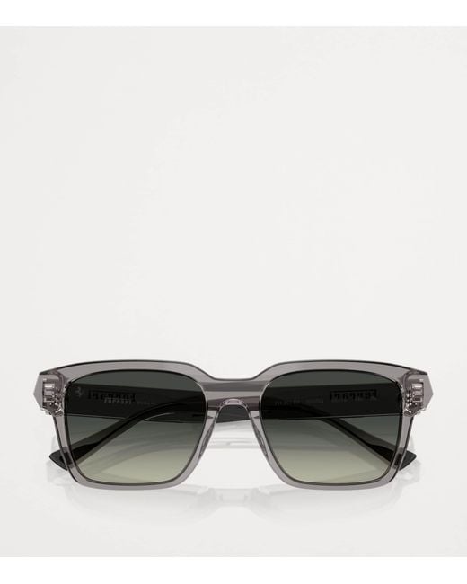 Ferrari Gray Acetate Square Sunglasses