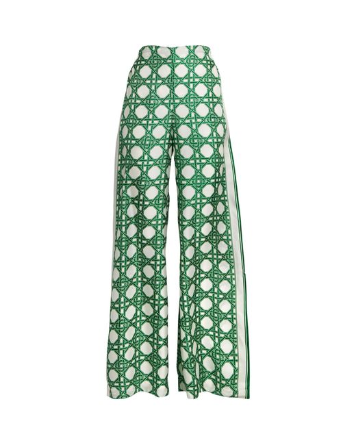 Printed Wide Leg Trousers