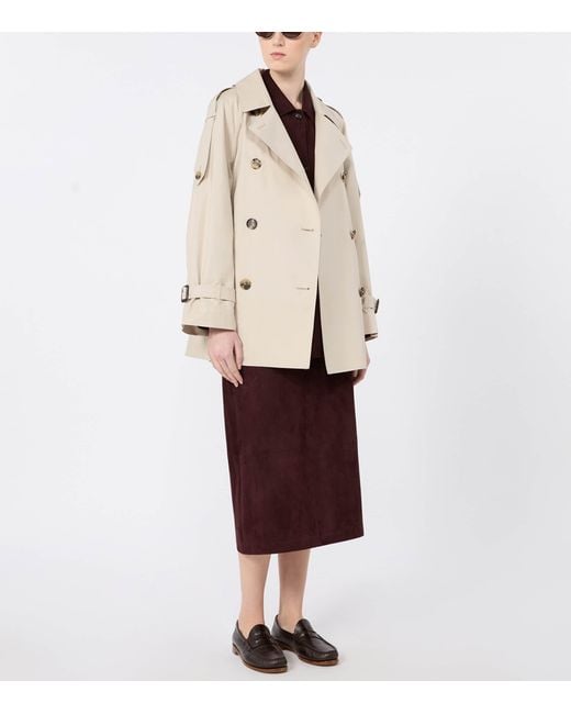 Max Mara Natural Water-Repellent Short Trench Coat