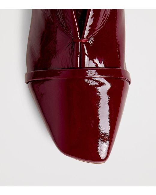 Malone Souliers Red Patent Leather Jean Lace-Up Flats
