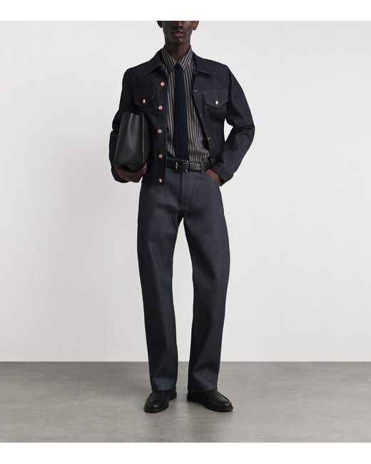 Emporio Armani Blue Straight-Leg Jeans for men