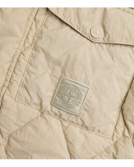 Stone Island Natural Quilted Ghost Gilet for men