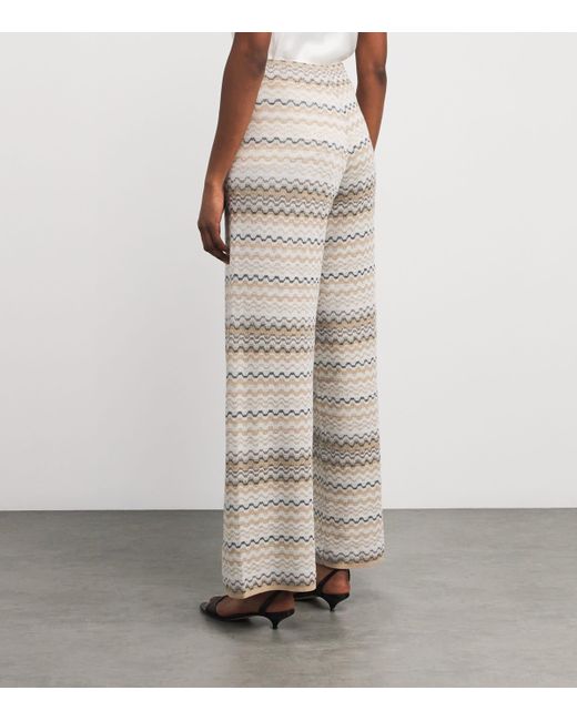 D.exterior Gray Knitted Wide-Leg Trousers