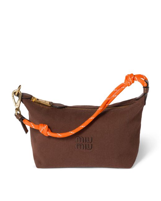 Miu Miu Brown Gabardine Pouch