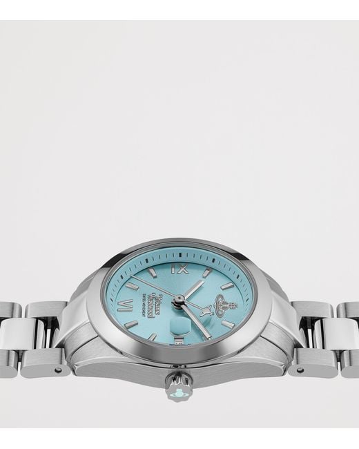 Vivienne Westwood Blue Stainless Steel Fenchurch Watch