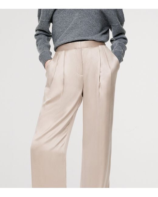 Tom Ford White Silk Tailored Trousers