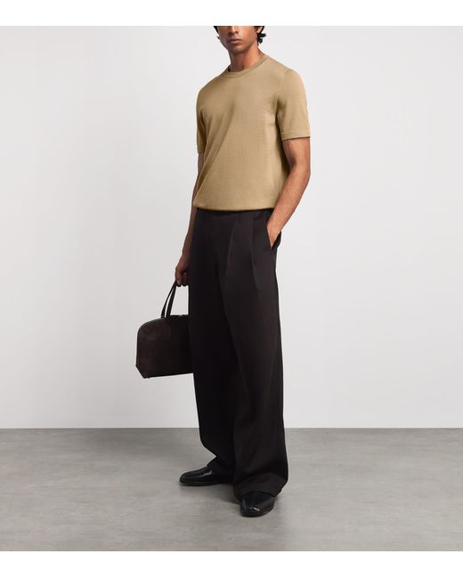 Sandro Natural Knitted T-Shirt for men