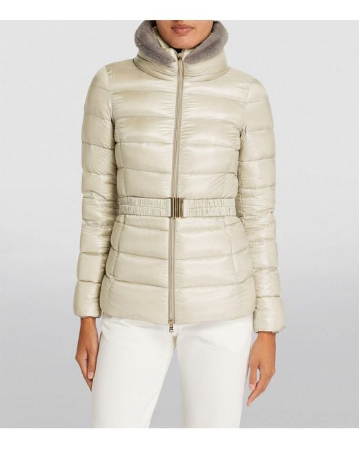 Herno Quilted Claudia Jacket in Natural | Lyst