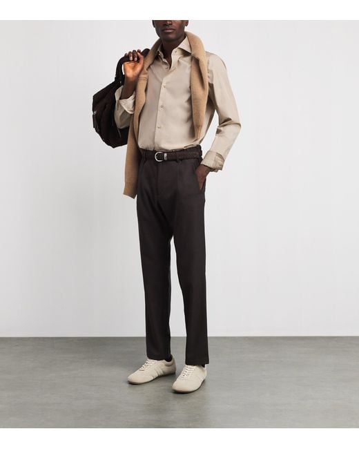 Isaia Natural Cotton Shirt for men