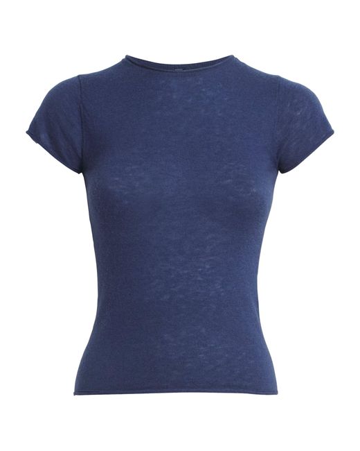 Skims Blue Cashmere T-Shirt